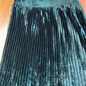 Emerald Green Velvet Skirt